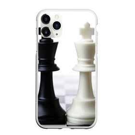 Чехол для iPhone 11 Pro Max матовый с принтом Шахматы в Белгороде, Силикон |  | белая | черная | шахматы
