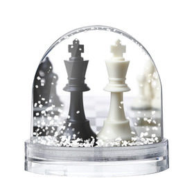 Снежный шар с принтом Шахматы в Белгороде, Пластик | Изображение внутри шара печатается на глянцевой фотобумаге с двух сторон | белая | черная | шахматы
