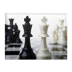 Обложка для студенческого билета с принтом Шахматы в Белгороде, натуральная кожа | Размер: 11*8 см; Печать на всей внешней стороне | белая | черная | шахматы