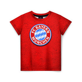 Детская футболка 3D с принтом Бавария лого в Белгороде, 100% гипоаллергенный полиэфир | прямой крой, круглый вырез горловины, длина до линии бедер, чуть спущенное плечо, ткань немного тянется | bayern | munchen | бавария | мюнхен | фк | фк бавария | футбол
