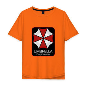Мужская футболка хлопок Oversize с принтом Umbrella corporation в Белгороде, 100% хлопок | свободный крой, круглый ворот, “спинка” длиннее передней части | resident evil | вирус | зомби