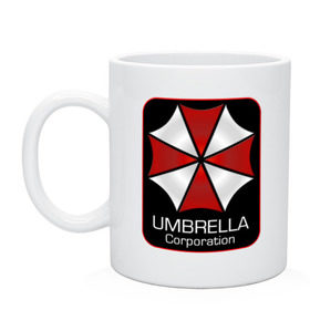 Кружка с принтом Umbrella corporation в Белгороде, керамика | объем — 330 мл, диаметр — 80 мм. Принт наносится на бока кружки, можно сделать два разных изображения | resident evil | вирус | зомби