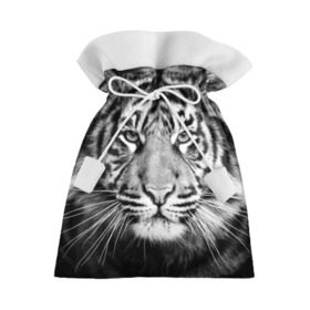 Подарочный 3D мешок с принтом Красавец тигр в Белгороде, 100% полиэстер | Размер: 29*39 см | Тематика изображения на принте: джунгли | дикая кошка | животные | зверь | король | кровь | мясо | опасность | охотник | тигр | хищник | царь | цирк