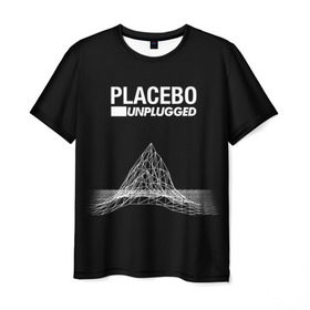 Мужская футболка 3D с принтом Placebo в Белгороде, 100% полиэфир | прямой крой, круглый вырез горловины, длина до линии бедер | Тематика изображения на принте: placebo | брайан молко | молко | плацебо | плейсибо | плэйсибо