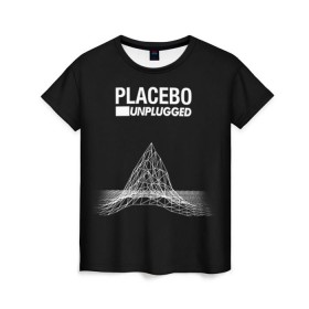 Женская футболка 3D с принтом Placebo в Белгороде, 100% полиэфир ( синтетическое хлопкоподобное полотно) | прямой крой, круглый вырез горловины, длина до линии бедер | placebo | брайан молко | молко | плацебо | плейсибо | плэйсибо