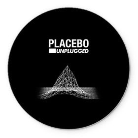 Коврик круглый с принтом Placebo в Белгороде, резина и полиэстер | круглая форма, изображение наносится на всю лицевую часть | placebo | брайан молко | молко | плацебо | плейсибо | плэйсибо