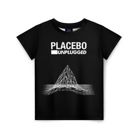 Детская футболка 3D с принтом Placebo в Белгороде, 100% гипоаллергенный полиэфир | прямой крой, круглый вырез горловины, длина до линии бедер, чуть спущенное плечо, ткань немного тянется | placebo | брайан молко | молко | плацебо | плейсибо | плэйсибо