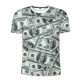 Мужская футболка 3D спортивная с принтом Банкноты в Белгороде, 100% полиэстер с улучшенными характеристиками | приталенный силуэт, круглая горловина, широкие плечи, сужается к линии бедра | Тематика изображения на принте: dollars | swag | бабло | банкноты | деньги | доллары | кеш | сваг | свег | свэг