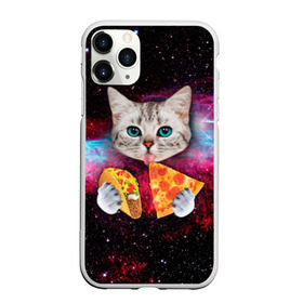 Чехол для iPhone 11 Pro матовый с принтом Кот с едой в Белгороде, Силикон |  | Тематика изображения на принте: art | cat | pizza | space | еда | космос | кот | кот в космосе | кот с едой | котенок | котик | пицца
