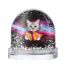 Снежный шар с принтом Кот с едой в Белгороде, Пластик | Изображение внутри шара печатается на глянцевой фотобумаге с двух сторон | art | cat | pizza | space | еда | космос | кот | кот в космосе | кот с едой | котенок | котик | пицца
