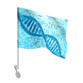 Флаг для автомобиля с принтом ДНК в Белгороде, 100% полиэстер | Размер: 30*21 см | абстракция | биология | днк | молекула | синяя.цепочка | формула