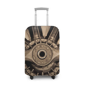 Чехол для чемодана 3D с принтом Пропеллер в Белгороде, 86% полиэфир, 14% спандекс | двустороннее нанесение принта, прорези для ручек и колес | ввс | винт | двигатель | пропеллер | ретро | самолет