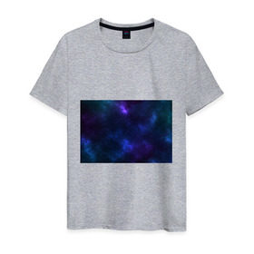 Мужская футболка хлопок с принтом Звёздное небо в Белгороде, 100% хлопок | прямой крой, круглый вырез горловины, длина до линии бедер, слегка спущенное плечо. | Тематика изображения на принте: вселенная | галактика | звёзды | камета | космос | метеориты | метеоры | небо | ночь | солнечная система