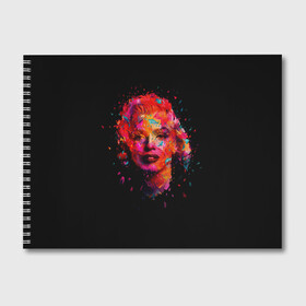 Альбом для рисования с принтом Marilyn Monroe Art в Белгороде, 100% бумага
 | матовая бумага, плотность 200 мг. | Тематика изображения на принте: art | marilyn monroe | живопись | искусство | мэрилин монро