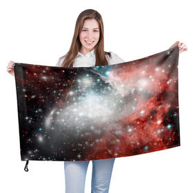 Флаг 3D с принтом Космические красоты в Белгороде, 100% полиэстер | плотность ткани — 95 г/м2, размер — 67 х 109 см. Принт наносится с одной стороны | вселенная | галактика | звезды | планеты | туманность
