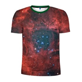 Мужская футболка 3D спортивная с принтом Галактика в Белгороде, 100% полиэстер с улучшенными характеристиками | приталенный силуэт, круглая горловина, широкие плечи, сужается к линии бедра | вселенная | галактика | звёзды | комета | космос | метеориты | метеоры | млечный путь | орбита | планеты | солнечная система