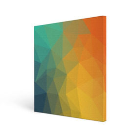 Холст квадратный с принтом LowPoly Gradient в Белгороде, 100% ПВХ |  | colors | gradient | lowpoly | poly | градиент | цвета