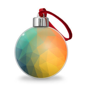 Ёлочный шар с принтом LowPoly Gradient в Белгороде, Пластик | Диаметр: 77 мм | colors | gradient | lowpoly | poly | градиент | цвета