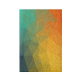 Обложка для паспорта матовая кожа с принтом LowPoly Gradient в Белгороде, натуральная матовая кожа | размер 19,3 х 13,7 см; прозрачные пластиковые крепления | colors | gradient | lowpoly | poly | градиент | цвета