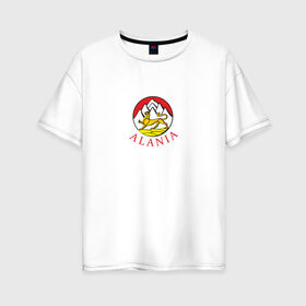 Женская футболка хлопок Oversize с принтом Аллон в Белгороде, 100% хлопок | свободный крой, круглый ворот, спущенный рукав, длина до линии бедер
 | алания | северная осетия алания