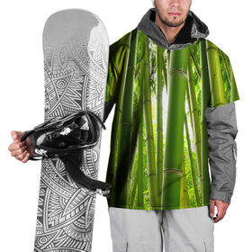 Накидка на куртку 3D с принтом Бамбук в Белгороде, 100% полиэстер |  | Тематика изображения на принте: бамбук | зеленая | растения