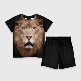 Детский костюм с шортами 3D с принтом Царь зверей в Белгороде,  |  | власть | дикая кошка | животное | король джунглей | лев | львица | мощь | мудрость | охотник | сила | хитрость | хищник | царь зверей