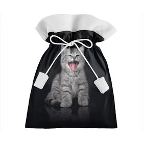 Подарочный 3D мешок с принтом Котёнок в Белгороде, 100% полиэстер | Размер: 29*39 см | Тематика изображения на принте: киса | киска | котёнок | котик | котяра | кошак | кошка | маленький | милый | мяу | няша | пушистый | сладкий | смешной | хороший