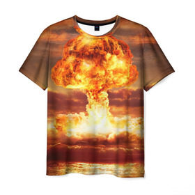 Мужская футболка 3D с принтом Атомный взрыв в Белгороде, 100% полиэфир | прямой крой, круглый вырез горловины, длина до линии бедер | агрессия | атомный взрыв | водородная бомба | вспышка | гриб | огонь | пламя | ударная волна | уничтожение | урон | ядерный удар