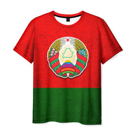 Мужская футболка 3D с принтом Белоруссия в Белгороде, 100% полиэфир | прямой крой, круглый вырез горловины, длина до линии бедер | беларус | беларусь | белорус | белоруссия | белорусский | национальный | нация | флаг | флаги