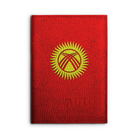 Обложка для автодокументов с принтом Киргизия в Белгороде, натуральная кожа |  размер 19,9*13 см; внутри 4 больших “конверта” для документов и один маленький отдел — туда идеально встанут права | Тематика изображения на принте: киргиз | киргизия | киргизский | кыргызстан | национальный | нация | флаг | флаги