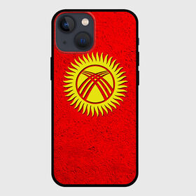 Чехол для iPhone 13 mini с принтом Киргизия в Белгороде,  |  | Тематика изображения на принте: киргиз | киргизия | киргизский | кыргызстан | национальный | нация | флаг | флаги