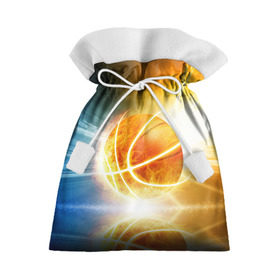 Подарочный 3D мешок с принтом Баскетбол - жизнь моя в Белгороде, 100% полиэстер | Размер: 29*39 см | Тематика изображения на принте: streetball | баскетбол | взрыв | мяч | пламя
