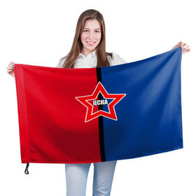Флаг 3D с принтом ЦСКА в Белгороде, 100% полиэстер | плотность ткани — 95 г/м2, размер — 67 х 109 см. Принт наносится с одной стороны | премьер лига | рфпл | футбол | цска