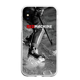 Чехол для iPhone XS Max матовый с принтом Red maсhine в Белгороде, Силикон | Область печати: задняя сторона чехла, без боковых панелей | red machine | красная машина | сборная россии | хоккей
