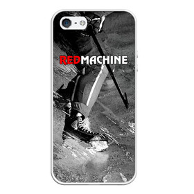 Чехол для iPhone 5/5S матовый с принтом Red maсhine в Белгороде, Силикон | Область печати: задняя сторона чехла, без боковых панелей | red machine | красная машина | сборная россии | хоккей