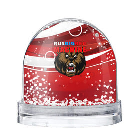Снежный шар с принтом Rus big red maсhine в Белгороде, Пластик | Изображение внутри шара печатается на глянцевой фотобумаге с двух сторон | red maсhine | красная машина | сборная россии | хоккей