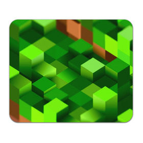 Коврик прямоугольный с принтом Minecraft в Белгороде, натуральный каучук | размер 230 х 185 мм; запечатка лицевой стороны | green | зеленый