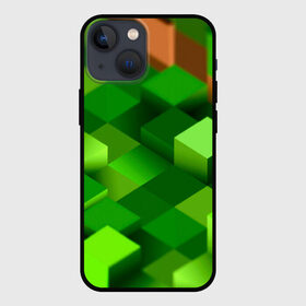 Чехол для iPhone 13 mini с принтом Minecraft в Белгороде,  |  | Тематика изображения на принте: green | зеленый