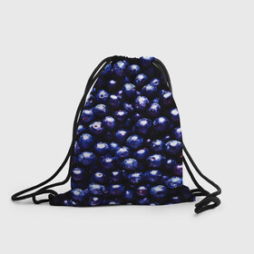 Рюкзак-мешок 3D с принтом Смородина в Белгороде, 100% полиэстер | плотность ткани — 200 г/м2, размер — 35 х 45 см; лямки — толстые шнурки, застежка на шнуровке, без карманов и подкладки | фиолетовый | ягода
