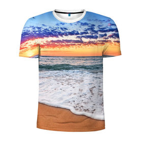 Мужская футболка 3D спортивная с принтом Красивый закат в Белгороде, 100% полиэстер с улучшенными характеристиками | приталенный силуэт, круглая горловина, широкие плечи, сужается к линии бедра | sunrise | sunset | волна | жара | закат | зной | красота | лето | море | океан | отдых | пена | песок | пляж | прибой | прилив | природа | рассвет | солнце