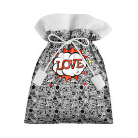 Подарочный 3D мешок с принтом Поп-арт 3 в Белгороде, 100% полиэстер | Размер: 29*39 см | love | pop art | искусство | комикс | любовь | поп арт