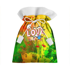 Подарочный 3D мешок с принтом Поп-арт 4 в Белгороде, 100% полиэстер | Размер: 29*39 см | love | pop art | искусство | комикс | любовь | поп арт
