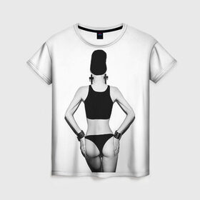 Женская футболка 3D с принтом Стоящая спиной в Белгороде, 100% полиэфир ( синтетическое хлопкоподобное полотно) | прямой крой, круглый вырез горловины, длина до линии бедер | girl | hot | swag | девочки | девушки | сваг | свег