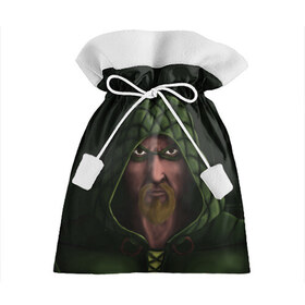Подарочный 3D мешок с принтом Зеленая Стрела в Белгороде, 100% полиэстер | Размер: 29*39 см | Тематика изображения на принте: arrow | green | зеленая | стрела