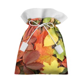 Подарочный 3D мешок с принтом Осенние листья в Белгороде, 100% полиэстер | Размер: 29*39 см | Тематика изображения на принте: жёлтый | красный | листва | оранжевый | осень