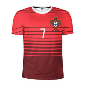 Мужская футболка 3D спортивная с принтом Роналду сборная Португалии в Белгороде, 100% полиэстер с улучшенными характеристиками | приталенный силуэт, круглая горловина, широкие плечи, сужается к линии бедра | Тематика изображения на принте: cr7 | euro | real | ronaldo | евро | португалия | реал | роналдо