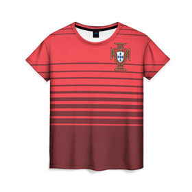 Женская футболка 3D с принтом Сборная Португалии по футболу в Белгороде, 100% полиэфир ( синтетическое хлопкоподобное полотно) | прямой крой, круглый вырез горловины, длина до линии бедер | 2016 | euro | евро | европы | мира | португалия | чемпионат