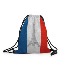 Рюкзак-мешок 3D с принтом Франция в Белгороде, 100% полиэстер | плотность ткани — 200 г/м2, размер — 35 х 45 см; лямки — толстые шнурки, застежка на шнуровке, без карманов и подкладки | country | france | государство | страна | флаг | флаги | франция