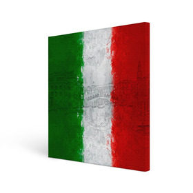 Холст квадратный с принтом Италия в Белгороде, 100% ПВХ |  | country | italy | государство | италия | страна | флаг | флаги