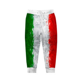 Детские брюки 3D с принтом Италия в Белгороде, 100% полиэстер | манжеты по низу, эластичный пояс регулируется шнурком, по бокам два кармана без застежек, внутренняя часть кармана из мелкой сетки | country | italy | государство | италия | страна | флаг | флаги
